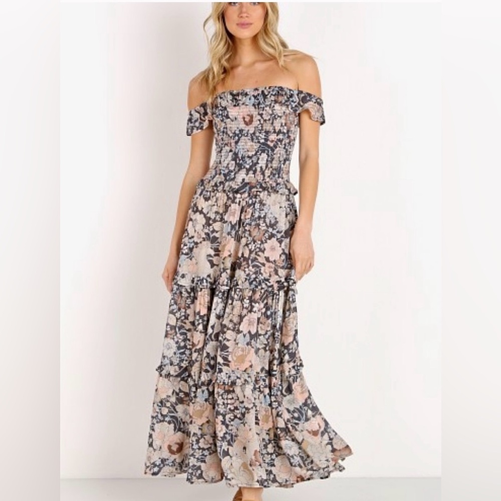 Spell & The Gypsy Amethyst Shirred Sundress in Nightfall size S - Picture 2 of 6